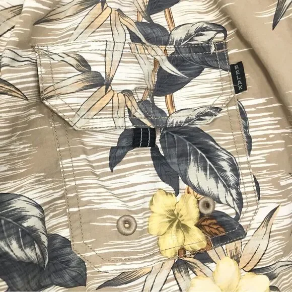 Tommy Bahama Tan Tropical Print Swim Trunks - Picture 6 of 13